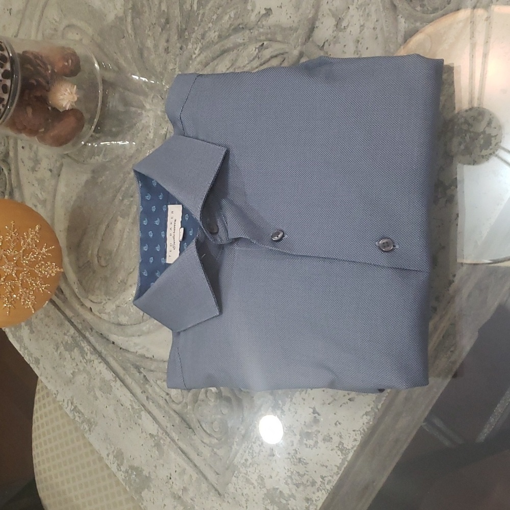 TED BAKER LONDON MEN'S ENDURANCE ABSTRACT DRESS SHIRT XL
